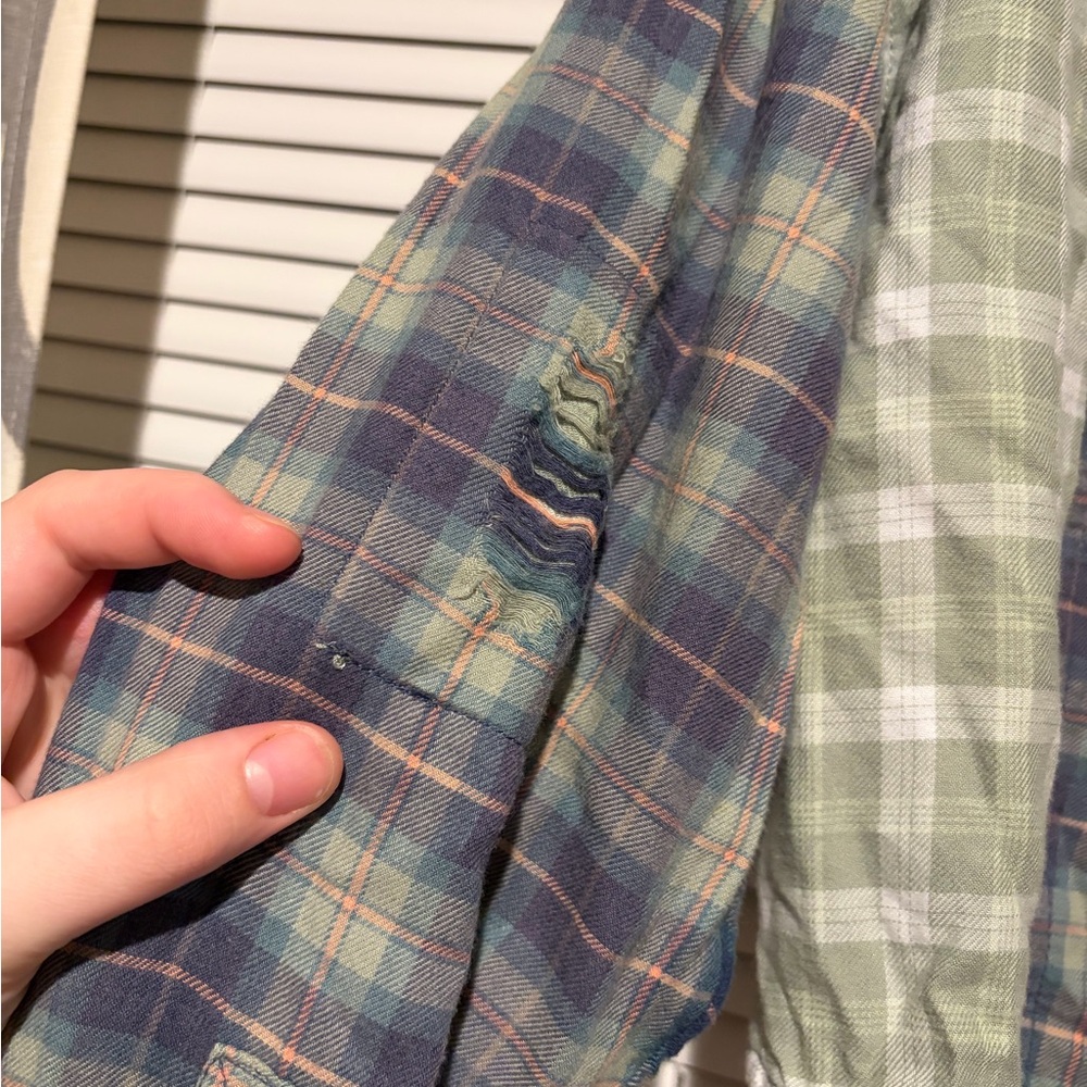 Cropped patchwork American eagle flannel - image 7